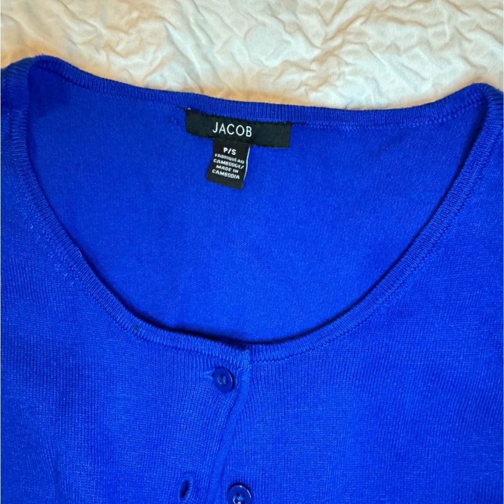 Jacob Women's Vibrant Blue Cardigan - Picture 2 of 4